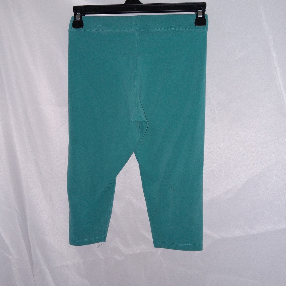 Boden Turquoise cropped Leggings with Pink Stitching 11-12 years - Picture 2 of 6